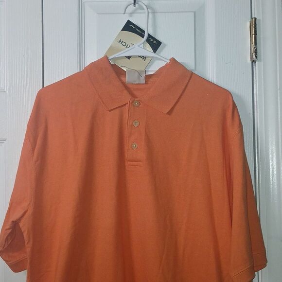 Woolrich men's orange polo casual shirt Sz M NWT - Picture 3 of 8